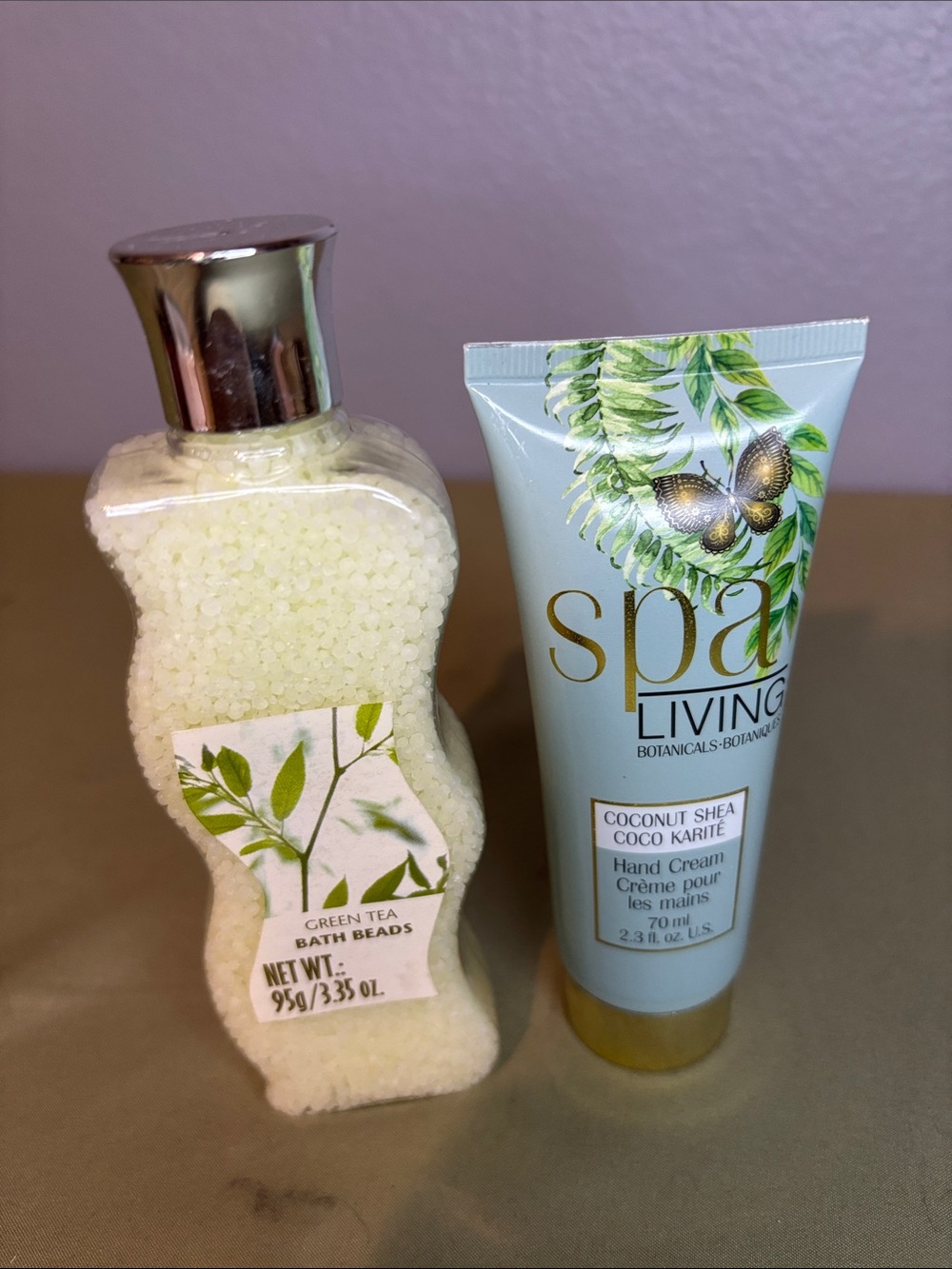 Green Tea Bath Beads and Coconut Shea Hand Cream